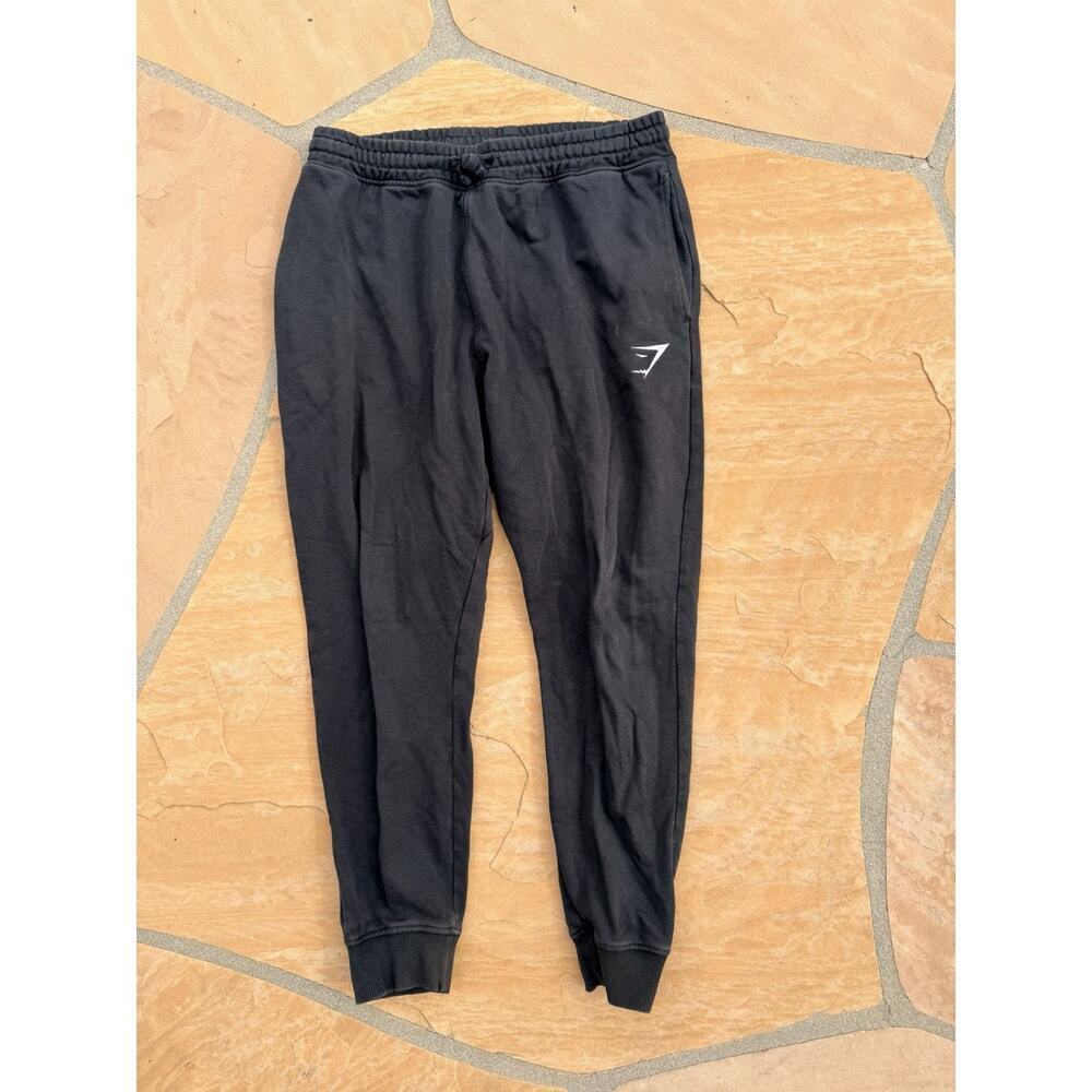 Gymshark Sweatpants Mens Medium Black Joggers Workout Gym Fleece